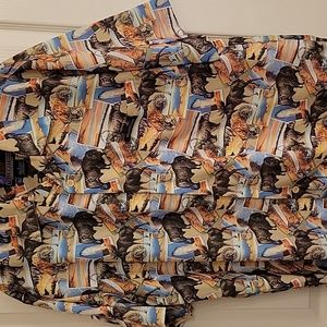 Yellowstone National Park button shirt, size large